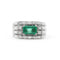 Bague Bague en or blanc avec une émeraude colombienne de 0,38 ct et des diamants 58 Facettes 17565