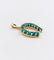 Pendentif Pendentif fer à cheval vintage or 18k billes de malachites 58 Facettes A06192