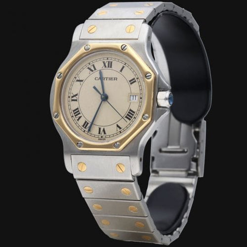 Montre Cartier Montre Santos Ronde Octagon 58 Facettes MT41460