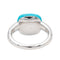 Bague 54 Pomellato Bague Capri Or blanc Turquoise, Diamant 58 Facettes 3726310CN