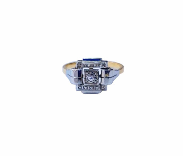 Bague 50 Bague Art Déco bicolore diamant 58 Facettes BAG.ArtDeco.1788