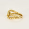 Bague 51,5 Bague en or jaune ciselée 58 Facettes LAN1450X3