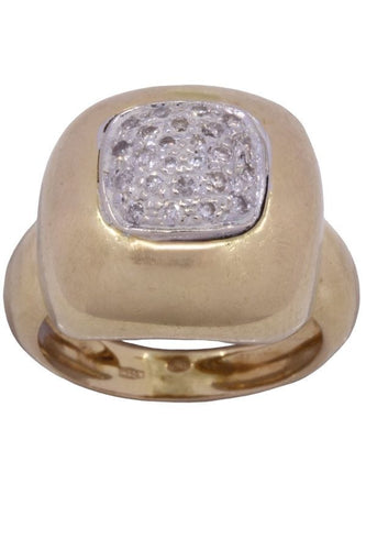 Bague 53 BAGUE MODERNE PAVAGE DIAMANTS 58 Facettes 085651