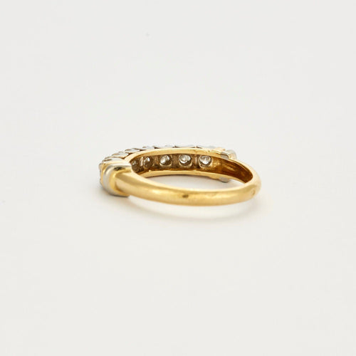 Bague 54 Alliance or jaune et blanc brillants 58 Facettes 2274456