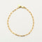 Bracelet Gourmette maille forçat en or jaune 58 Facettes LP788