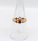 Bague 57 Bague toi et moi antique en or rose 18k perle et pierre bleue 58 Facettes A06504