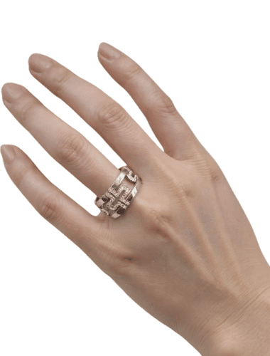 Bague 52 Bvlgari - Bague Parentesi en or blanc 18k et diamants 58 Facettes