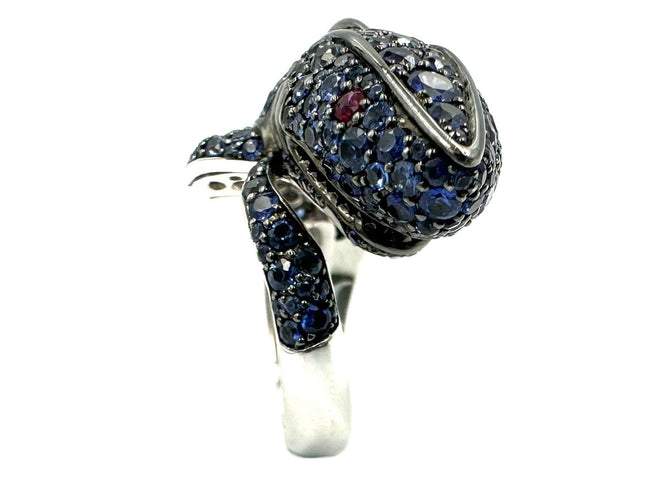 Bague 51 HENRI J. SILLAM Bague 2 ors, saphirs et rubis 58 Facettes