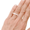 Bague 51 Alliance tour complet, platine, diamants princesse. 58 Facettes 34606