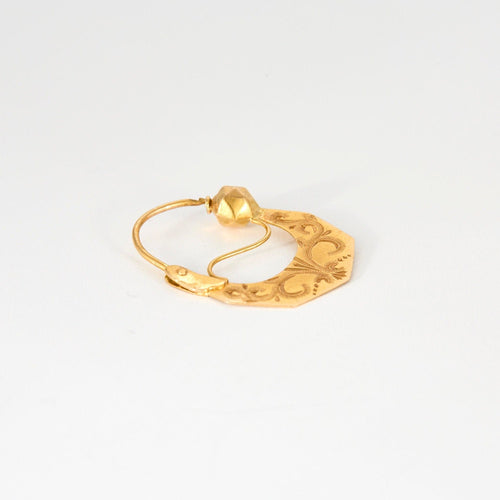 Boucles d'oreilles Paire de créole savoyarde, fin XIXéme, or jaune 58 Facettes