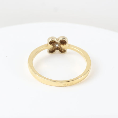 Bague Bague en or jaune 18 carats avec diamant taille brillant 58 Facettes 129540B