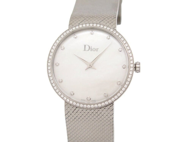 Montre montre la d de DIOR satine cd043115 36mm acier diamants quartz 58 Facettes 266097