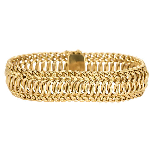 Bracelet Bracelet maille tressée or jaune 58 Facettes PL04