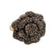 Bague 53 Bague design contemporaine en or et argent avec diamants 58 Facettes Q229B