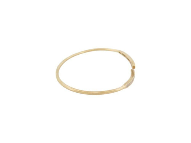 Bracelet bracelet KUNZ jonc ouvert or jaune 18k et diamants 0.30 ct t16 5.6g 58 Facettes 264949