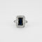 Bague 55 Bague Platine Saphir Diamants 58 Facettes 8477