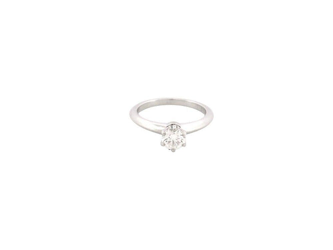 Bague 48 bague TIFFANY & CO setting engagement t48 solitaire diamant 0.43ct platine 58 Facettes 266400