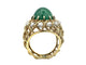 Bague 53 GÜBELIN. Bague vintage or. émeraude 10ct et diamants 58 Facettes