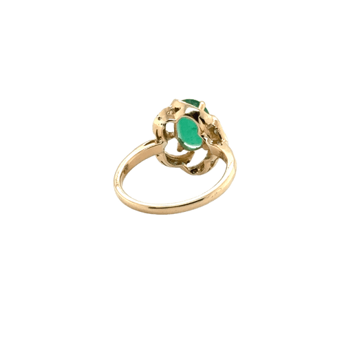 Bague Bague vintage or Jaune - Emeraude et diamants 58 Facettes 1.0002290/8