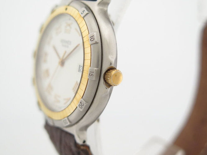 Montre vintage montre HERMES captain nemo quartz 32 mm en or & acier 58 Facettes 266233