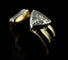 Bague 56.5 Bague moderne deux ors diamant triangle VS 58 Facettes
