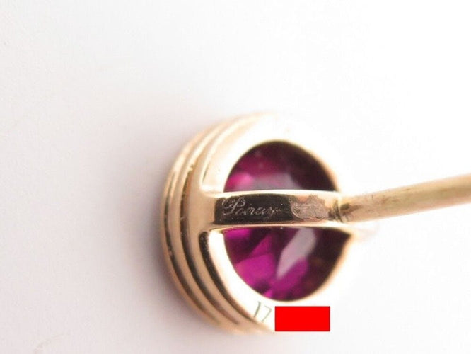 Boucles d'oreilles boucles d'oreilles POIRAY puces lolita rhodolite or 18k  s 58 Facettes 268231