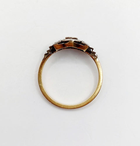 Bague 55 Bague art déco or jaune et diamant 58 Facettes A05705