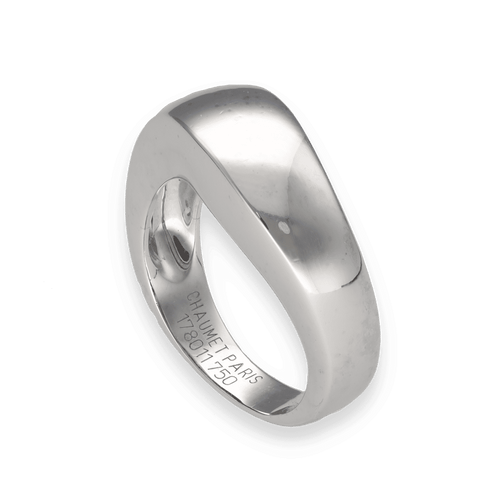 Bague 54 Bague Chaumet Collection Valse en or gris 18k - 1995 - Taille 54 - Papiers d'origine 58 Facettes FB10102