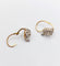 Boucles d'oreilles Dormeuses victorienne or jaune ornée de diamants tailles anciennes en sertis fleur de lys 58 Facettes A04887