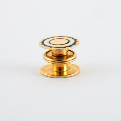 Boutons de manchette Boutons de Manchette Anciens Or Email 58 Facettes