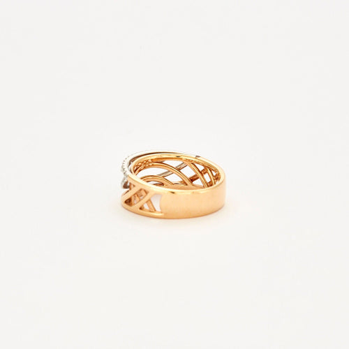 Bague 53 Bague croisée avec diamants 58 Facettes 2512