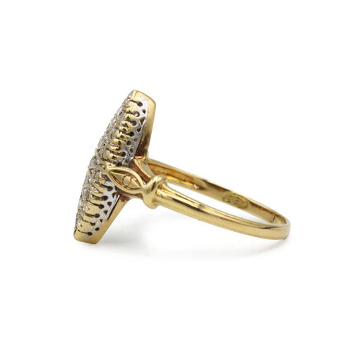 Bague 54 Bague marquise or jaune 750 et diamants 58 Facettes 1331