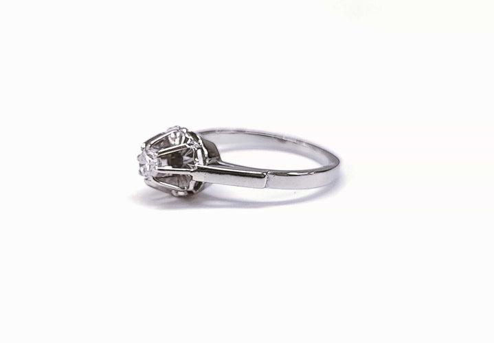 Bague 52.5 Bague solitaire diamant or blanc 58 Facettes Solo.Anc.918