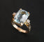 Bague 57 Bague Aigue Marine & Diamants. 58 Facettes C33-01