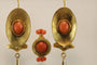Bague Boucles d'oreilles et bague anciennes en corail et or jaune 58 Facettes 7694