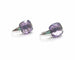 Boucles d'oreilles Boucles d'oreilles en or blanc avec améthyste 58 Facettes 6587