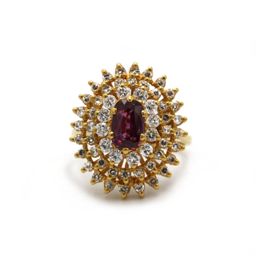 Bague 54 Bague - Or, Diamants & Saphir rose 58 Facettes 250140R