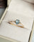 Bague 52 Bague or jaune, aigue-marine, diamants 58 Facettes 698