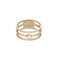 Bague trois anneaux en or rose, or blanc et diamants