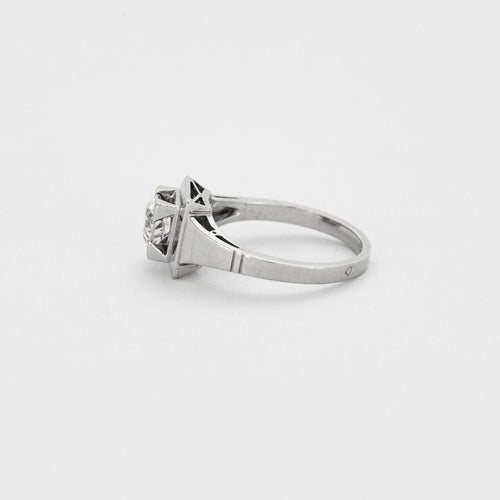 Bague BAGUE SOLITAIRE ART DECO DIAMANTS 58 Facettes 31300595
