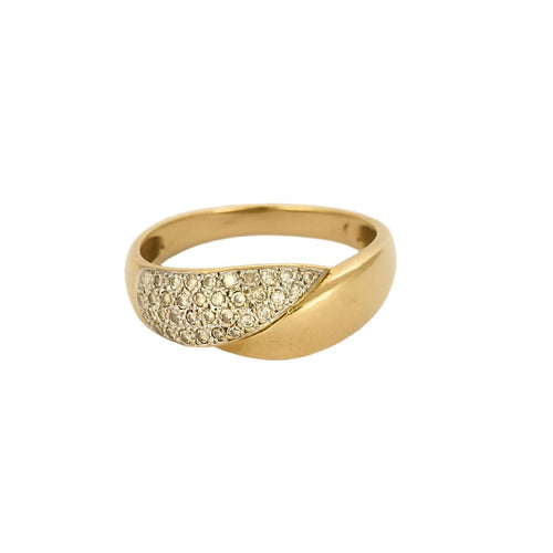 Bague 54 Bague en or jaune, or blanc et diamants 58 Facettes DAX0016X2