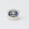 Bague 53 Bague Tank Art Déco Platine Saphirs Diamants 58 Facettes
