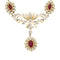 Collier Collier guirlande or jaune et or blanc, diamants et rubis 58 Facettes 240724