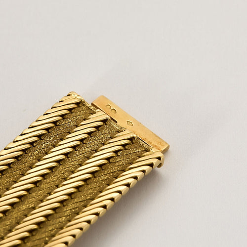 Bracelet Georges Lenfant - Bracelet tissu Sergé en or jaune 58 Facettes ALE4617