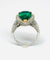 Bague 53 Bague moderne en or jaune avec émeraude naturelle en forme de poire et diamants 58 Facettes E19
