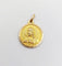 Pendentif Médaille religieuse vintage or jaune double face vierge Marie et Jésus Christ 58 Facettes B01019