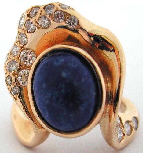 Bague Piaget en or jaune et Lapis lazuli