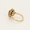 Bague 53 Bague marguerite en or jaune et grenats 58 Facettes LEN12163