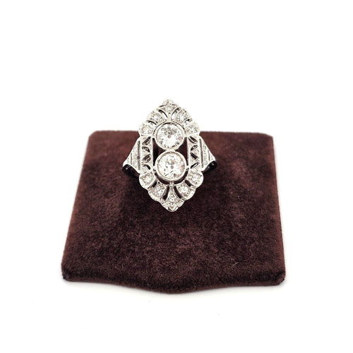 Bague Liberty en platine avec diamants