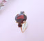 Bague grenats or rose 18 K